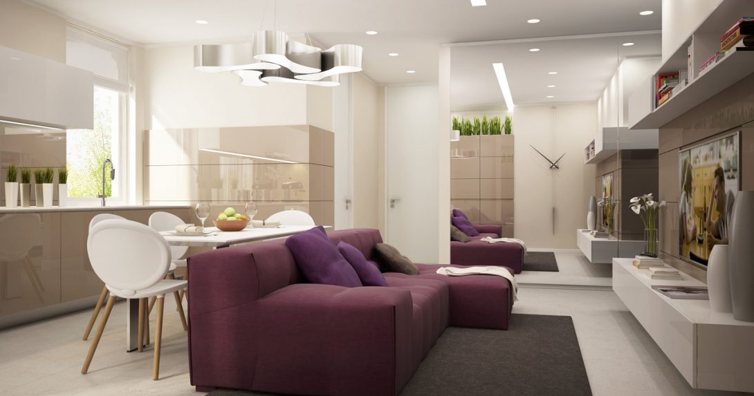 Дизайн интерьера квартиры в ЖК IQ House 85м2